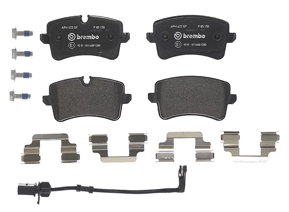 Top View of Rear Disc Brake Pad Set BREMBO P85150