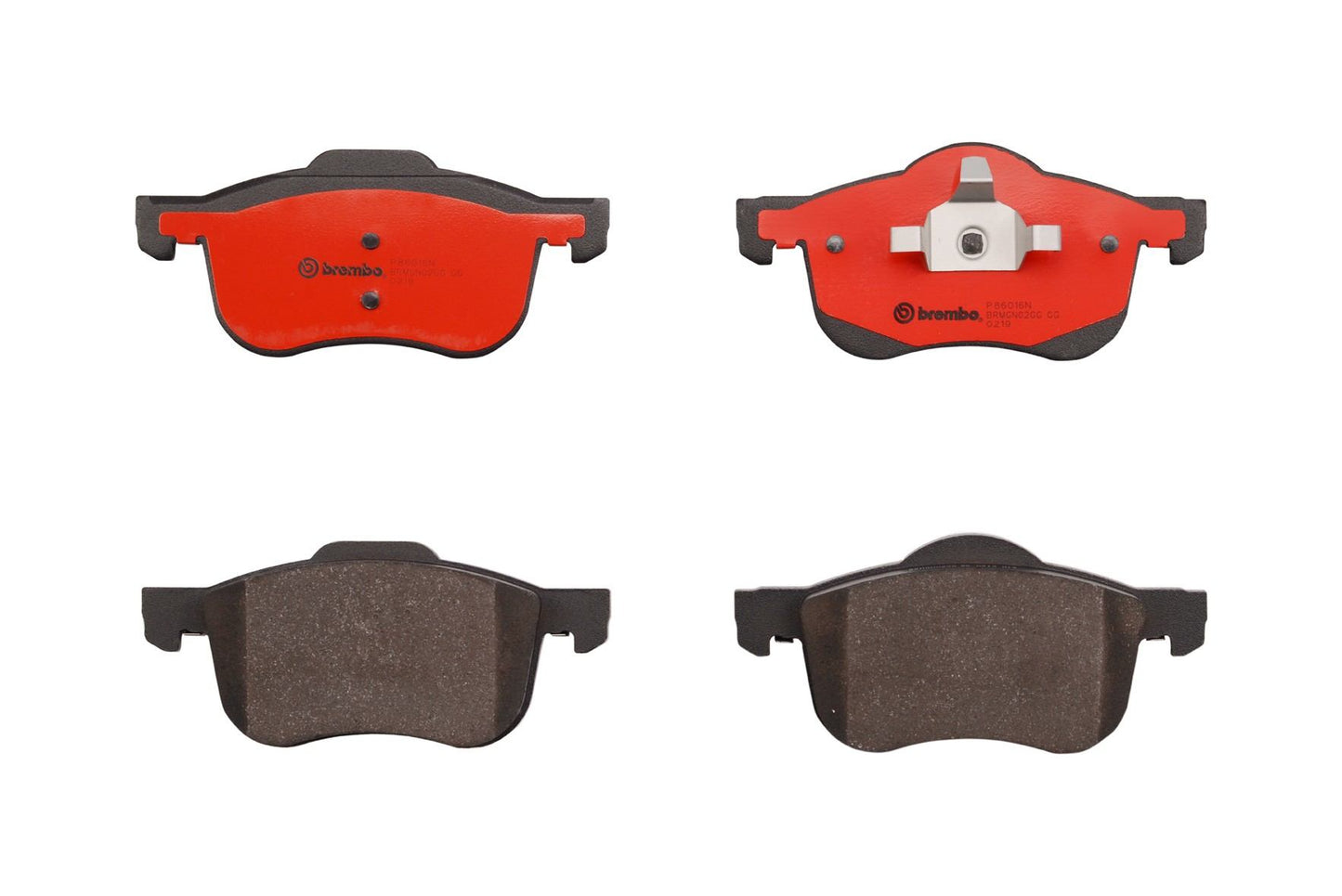 Top View of Front Disc Brake Pad Set BREMBO P86016N