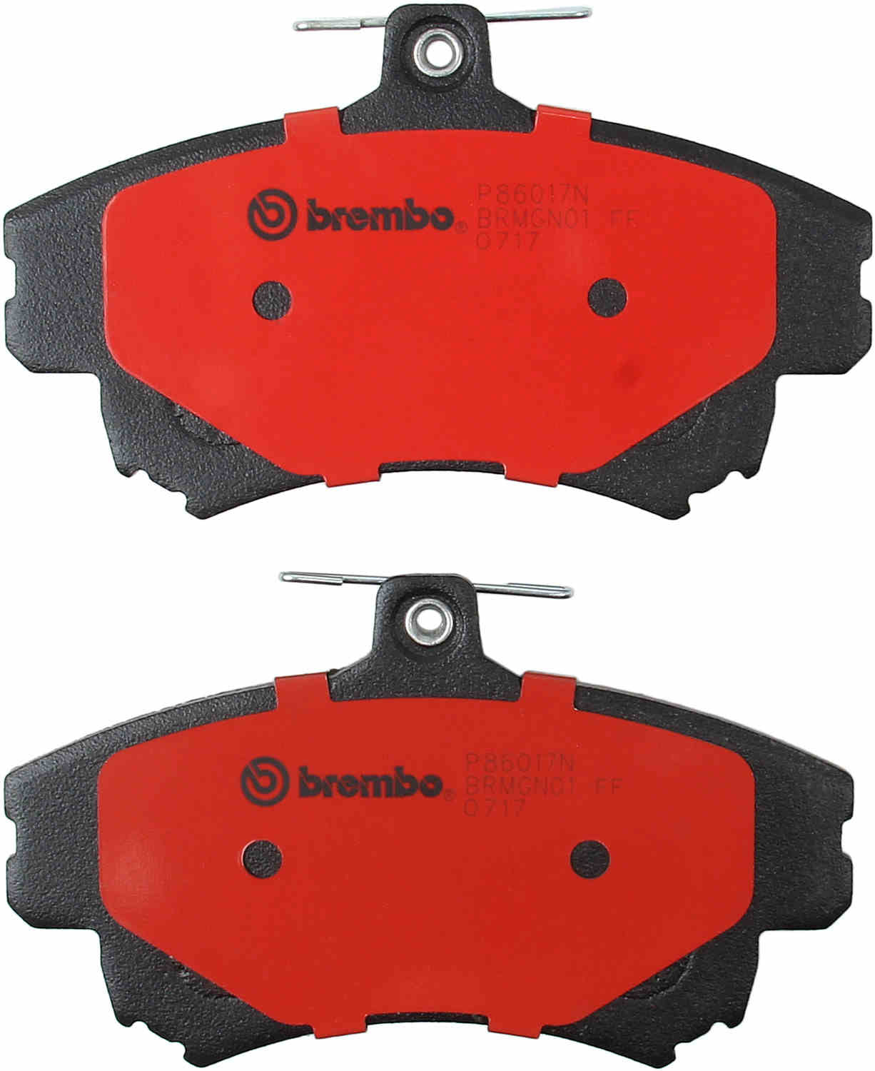 Back View of Front Disc Brake Pad Set BREMBO P86017N