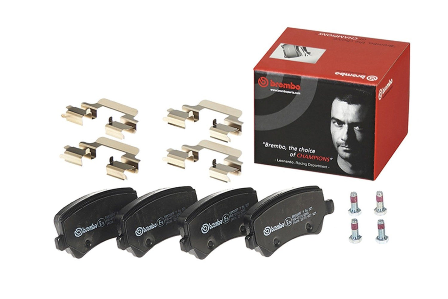 Front View of Rear Disc Brake Pad Set BREMBO P86021