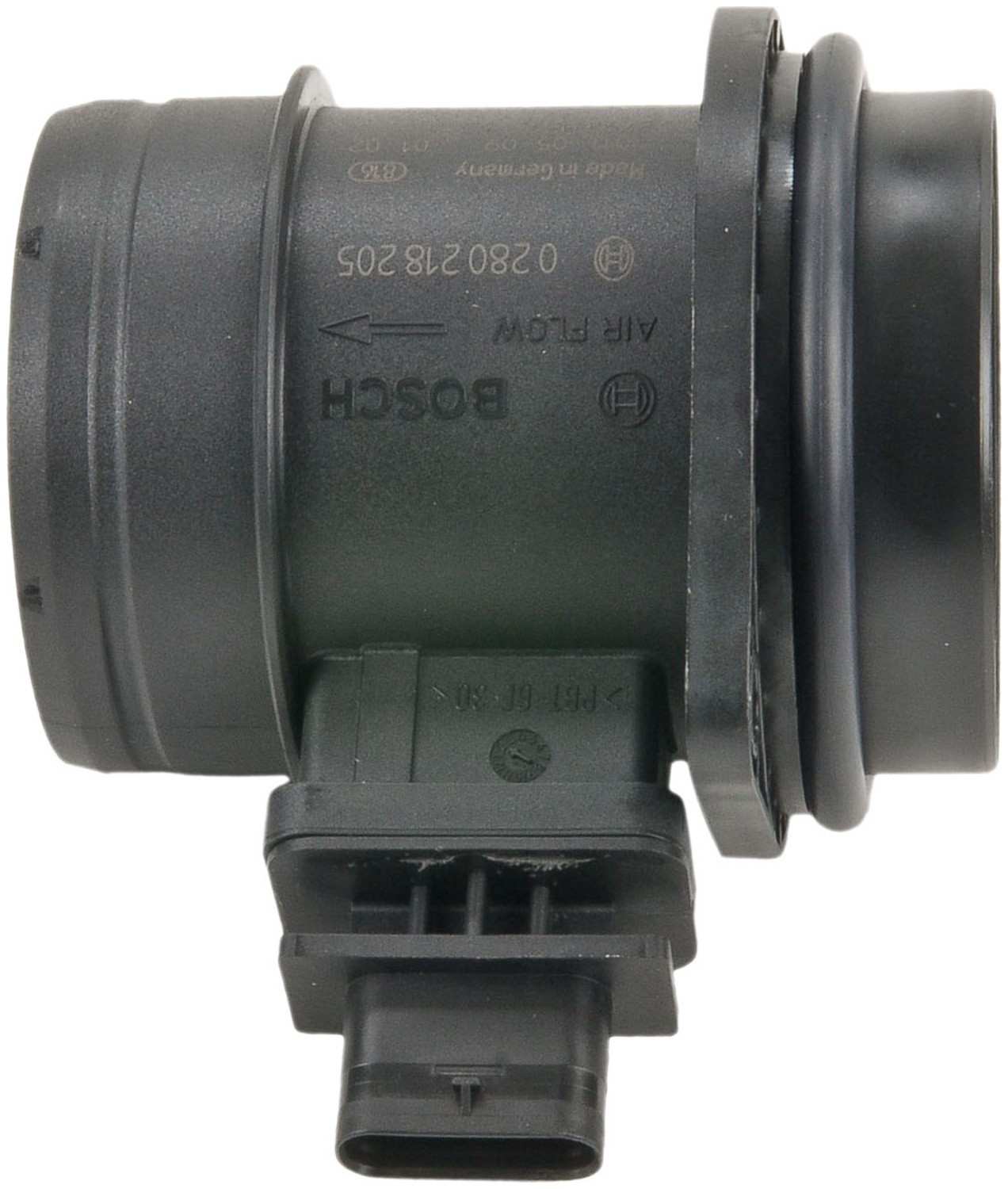 Front View of Mass Air Flow Sensor BOSCH 0280218205