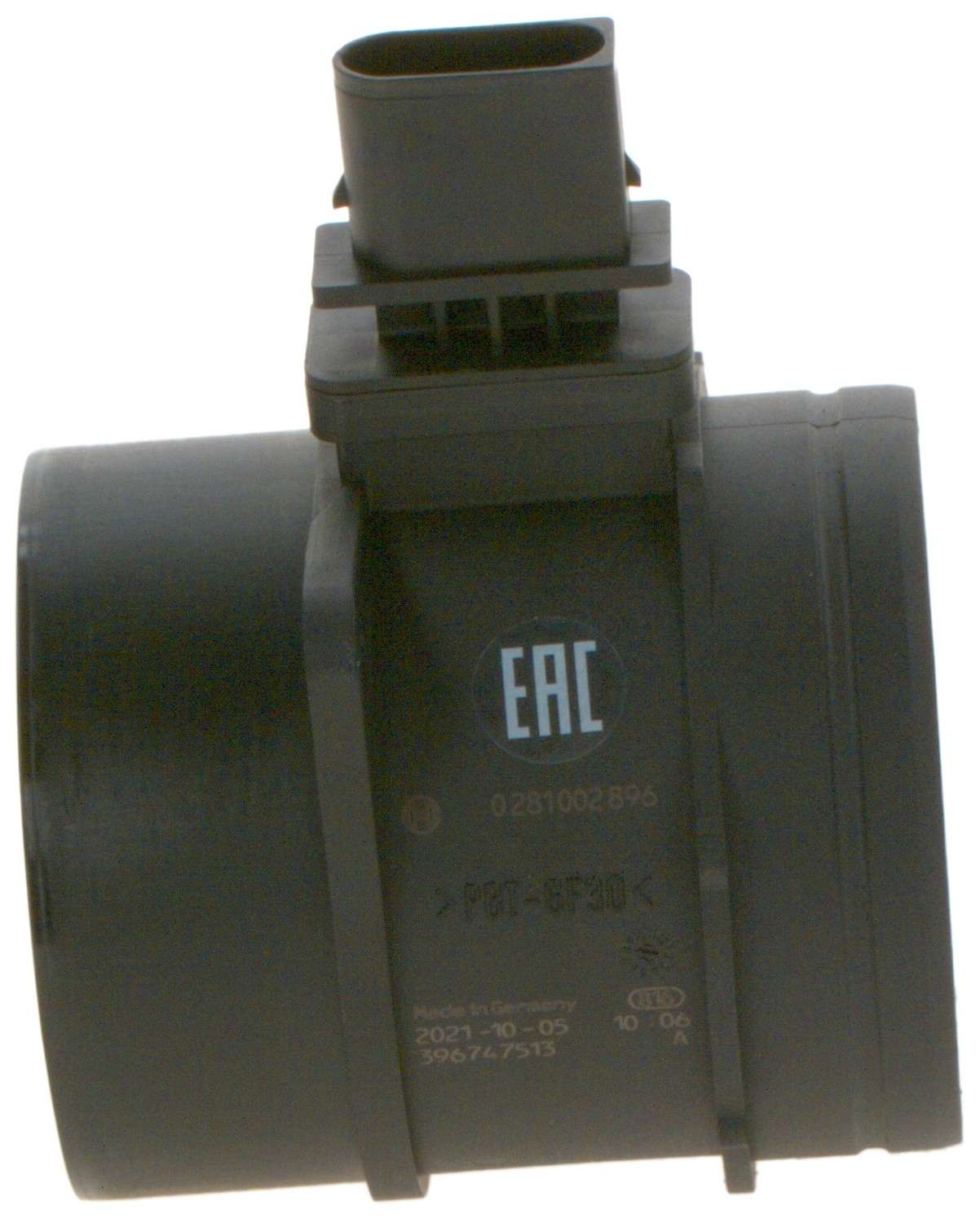 Front View of Mass Air Flow Sensor BOSCH 0281002896