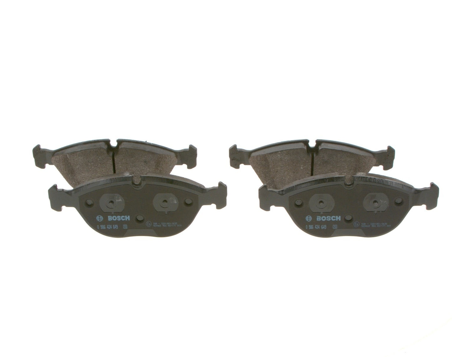 Front View of Front Disc Brake Pad Set BOSCH 0986424649