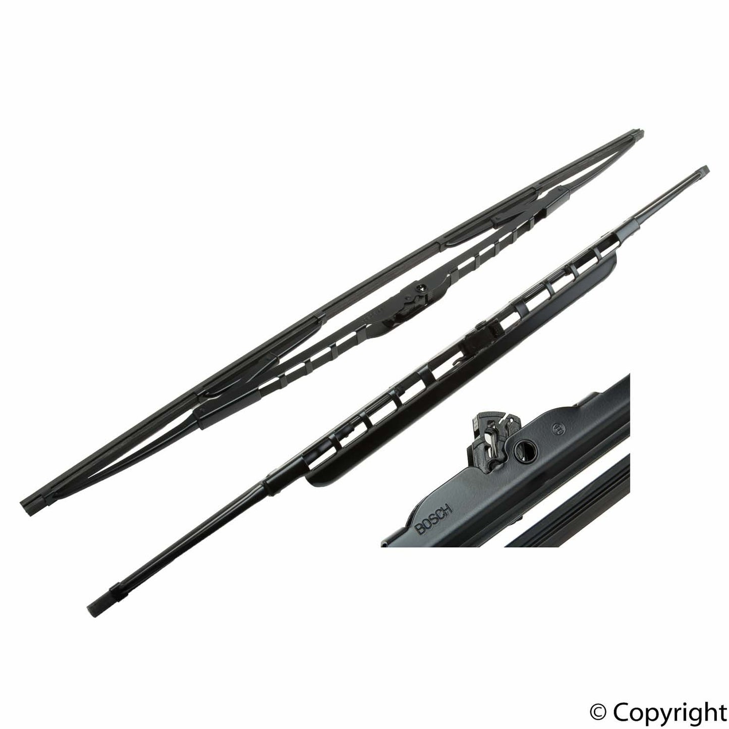 Top View of Front Windshield Wiper Blade Set BOSCH 3397118401