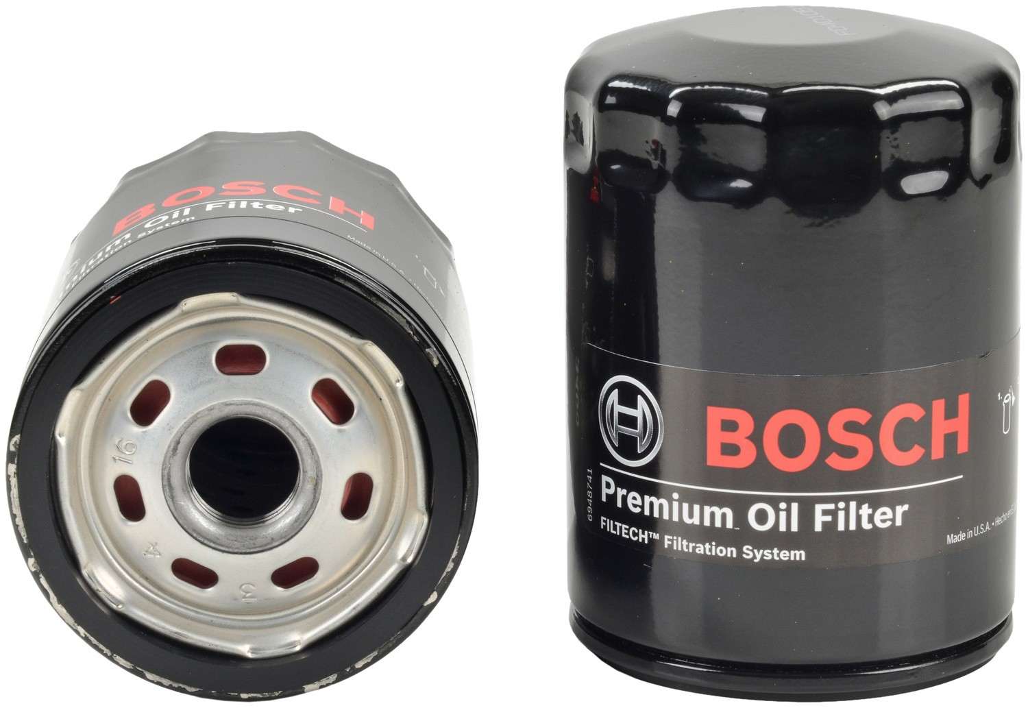 Front View of Engine Oil Filter BOSCH 3400