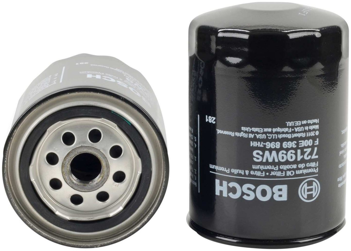 Front View of Engine Oil Filter BOSCH 72199WS