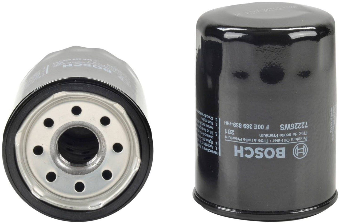 Front View of Engine Oil Filter BOSCH 72226WS