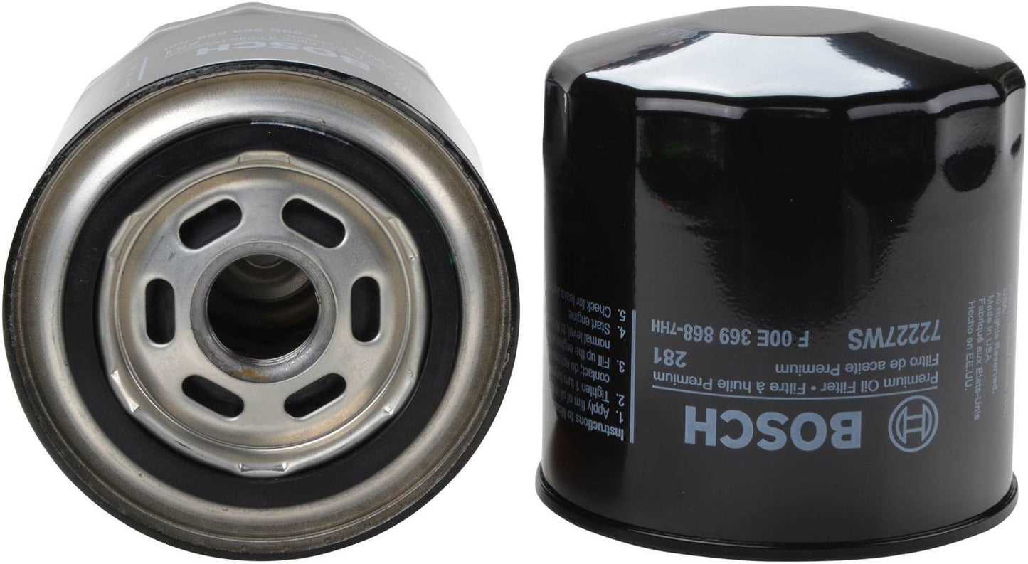 Front View of Engine Oil Filter BOSCH 72227WS