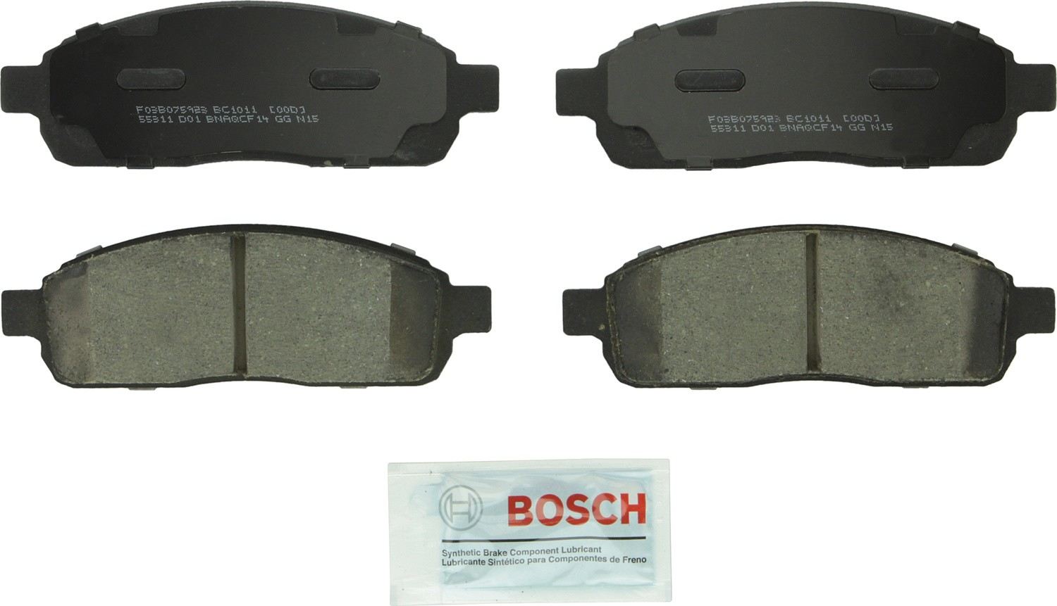 Top View of Front Disc Brake Pad Set BOSCH BC1011