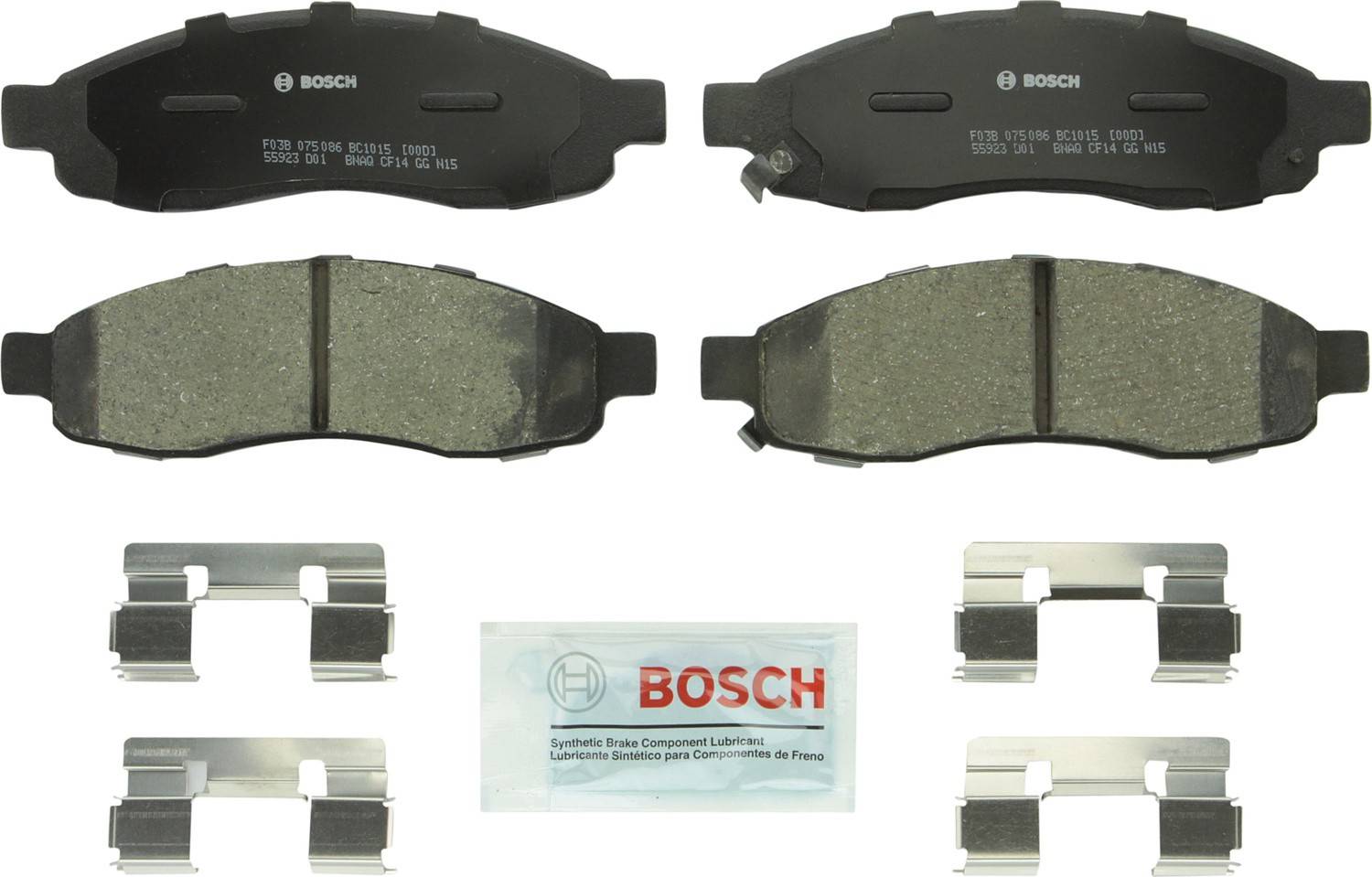 Top View of Front Disc Brake Pad Set BOSCH BC1015