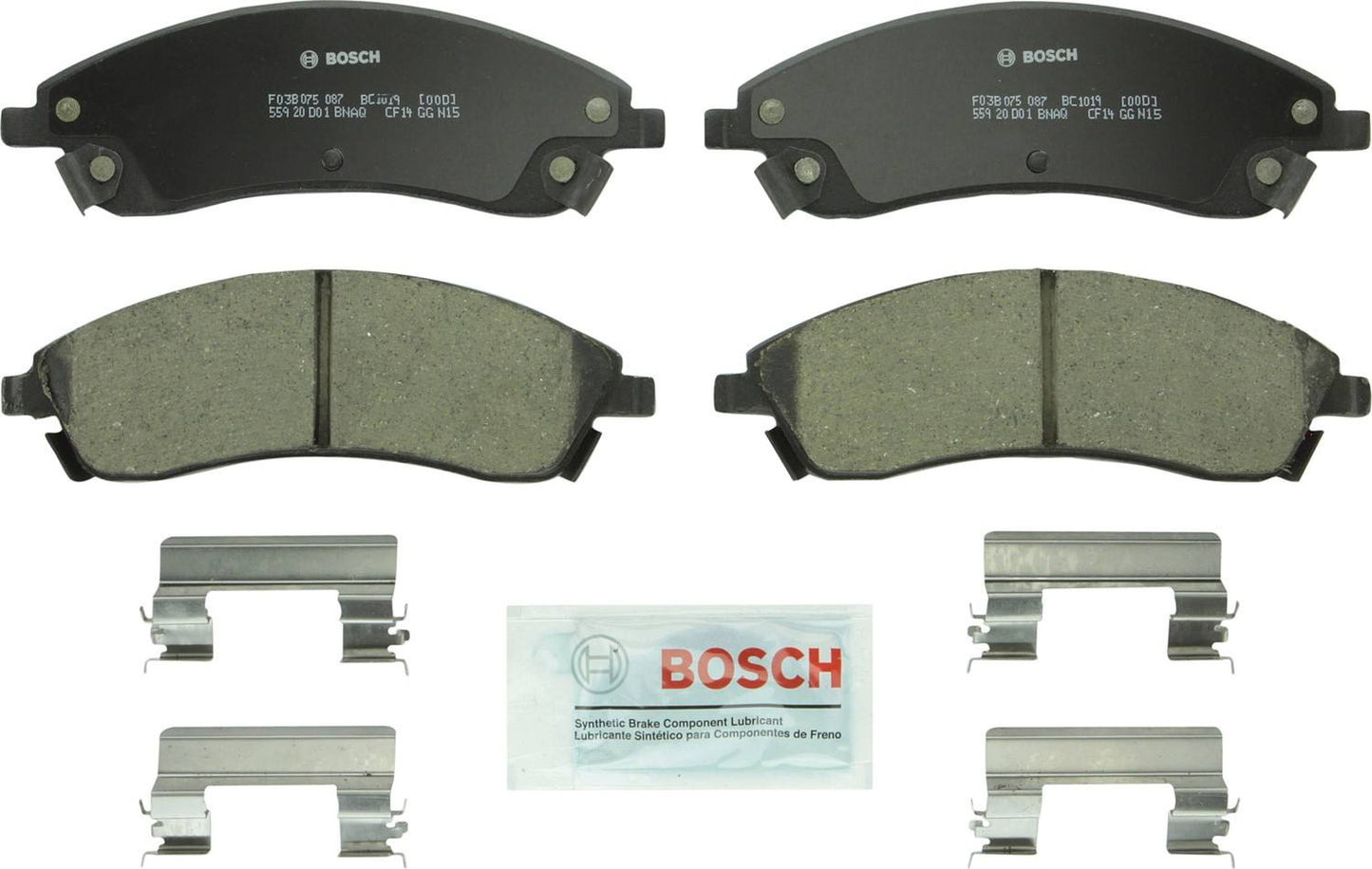 Top View of Front Disc Brake Pad Set BOSCH BC1019