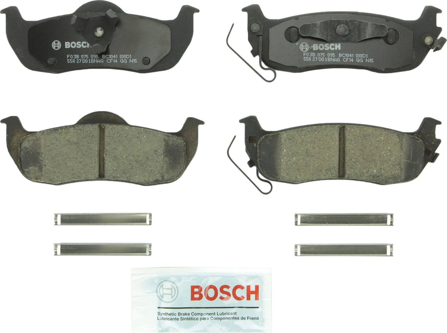 Top View of Rear Disc Brake Pad Set BOSCH BC1041