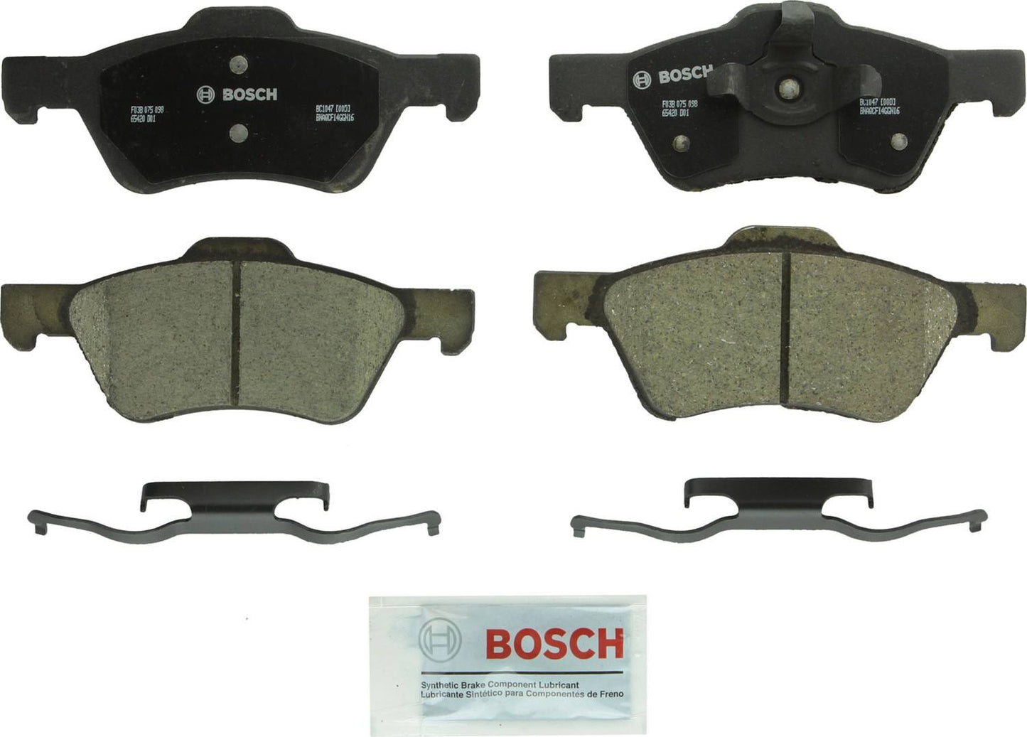 Top View of Front Disc Brake Pad Set BOSCH BC1047