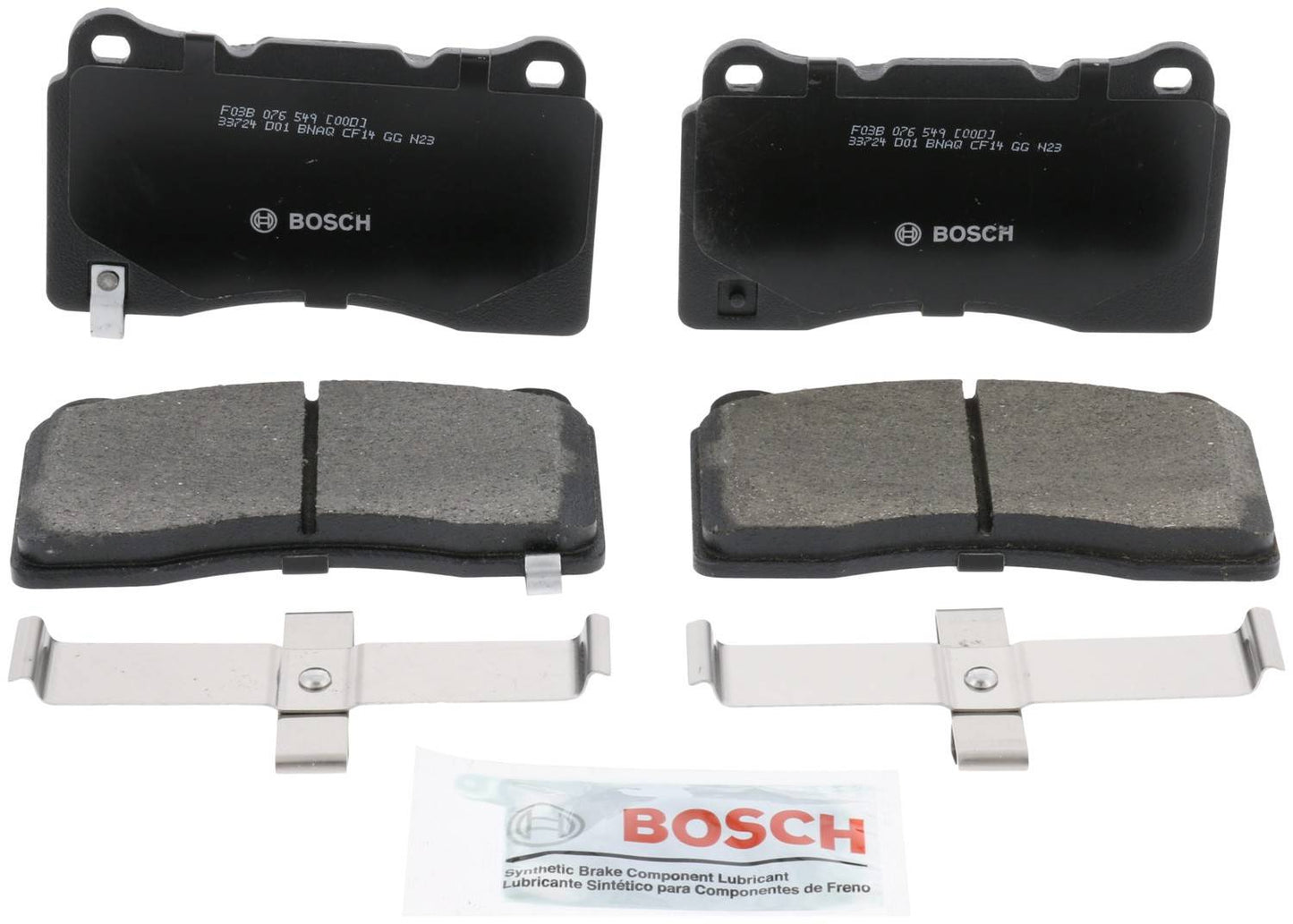 Front View of Front Disc Brake Pad Set BOSCH BC1049