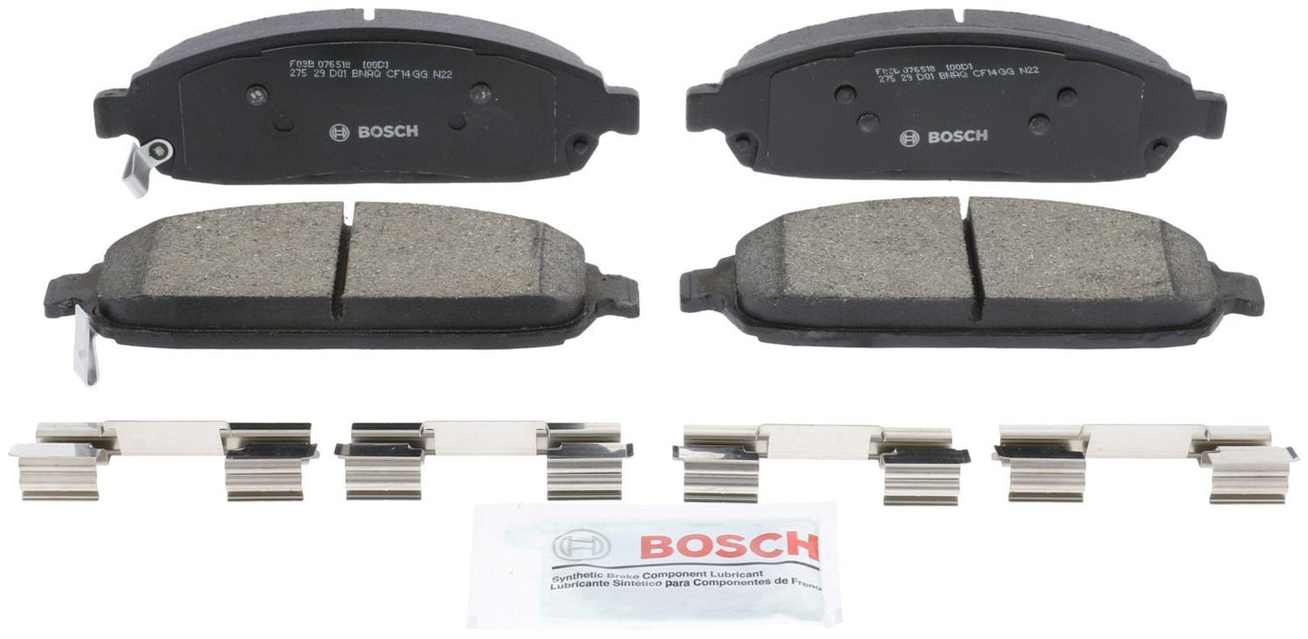 Front View of Front Disc Brake Pad Set BOSCH BC1080