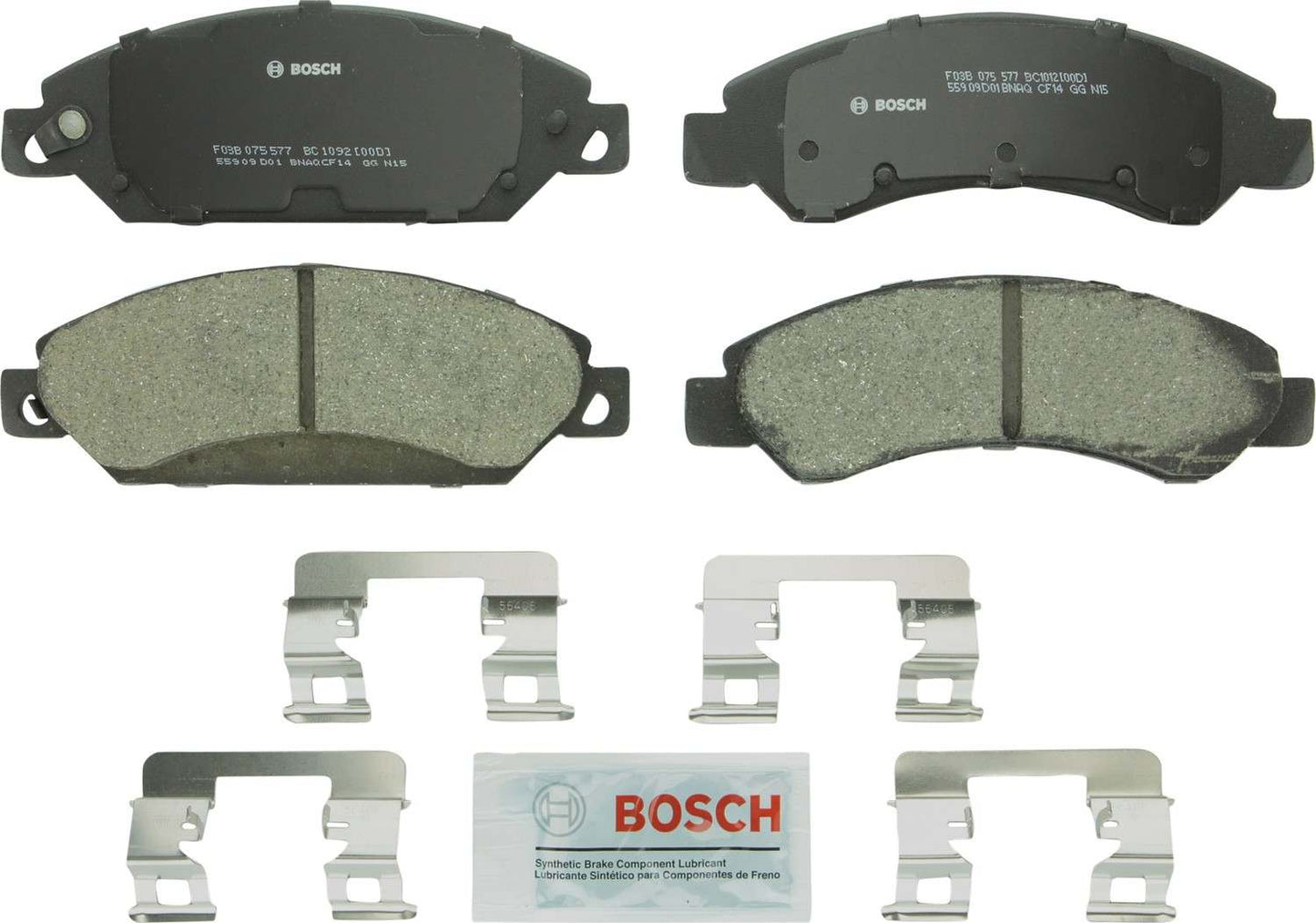 Top View of Front Disc Brake Pad Set BOSCH BC1092