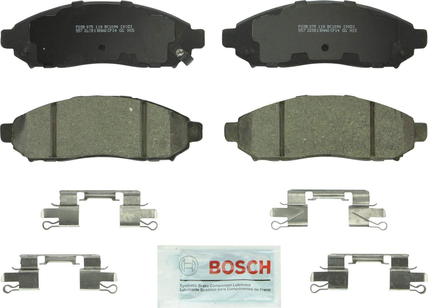 Top View of Front Disc Brake Pad Set BOSCH BC1094