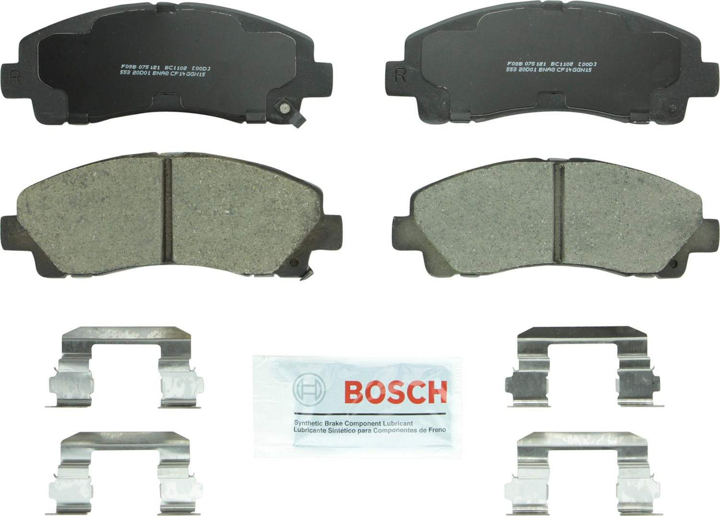 Top View of Front Disc Brake Pad Set BOSCH BC1102