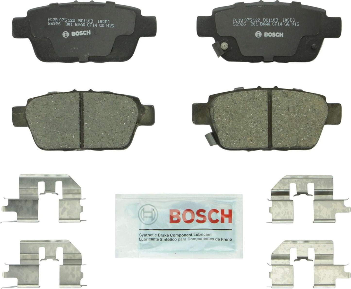 Front View of Rear Disc Brake Pad Set BOSCH BC1103