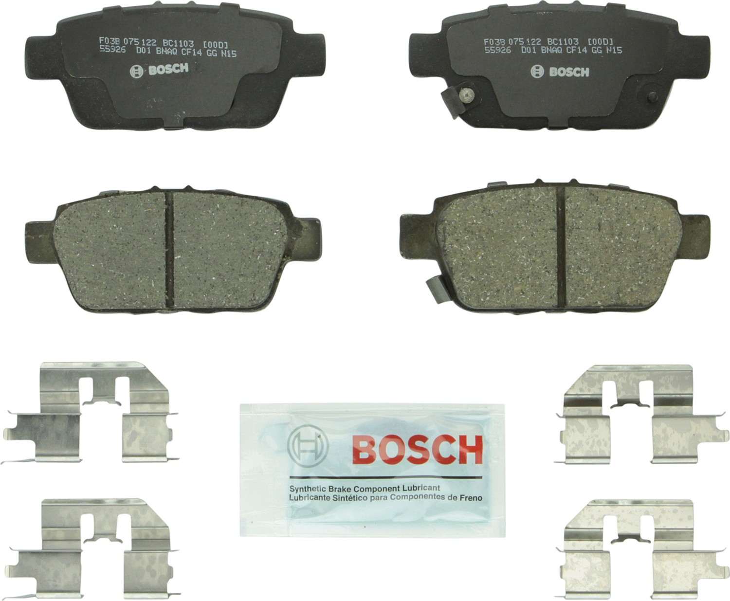 Top View of Rear Disc Brake Pad Set BOSCH BC1103