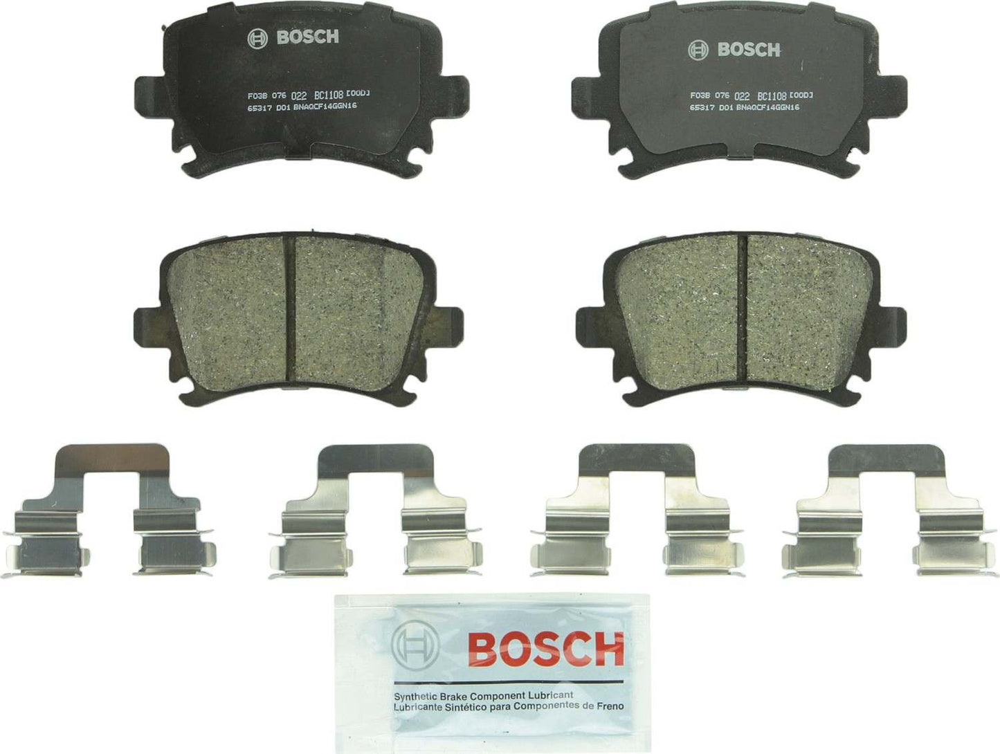 Top View of Rear Disc Brake Pad Set BOSCH BC1108