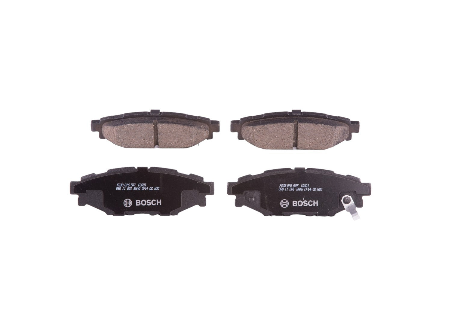 Front View of Rear Disc Brake Pad Set BOSCH BC1114