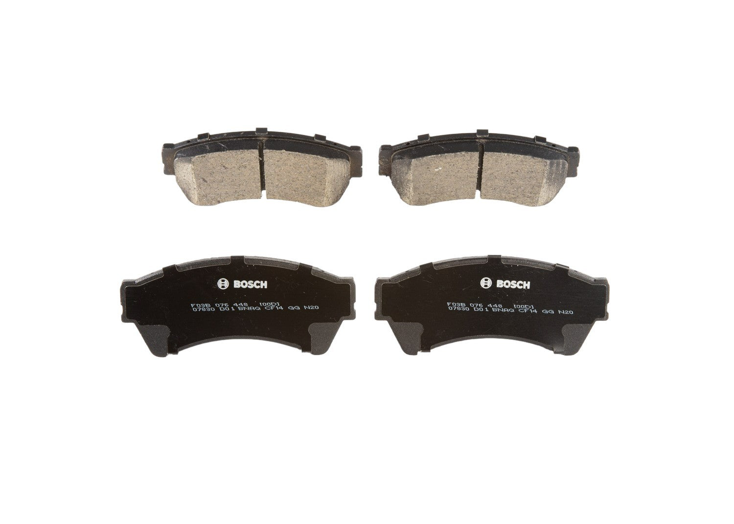 Front View of Front Disc Brake Pad Set BOSCH BC1164