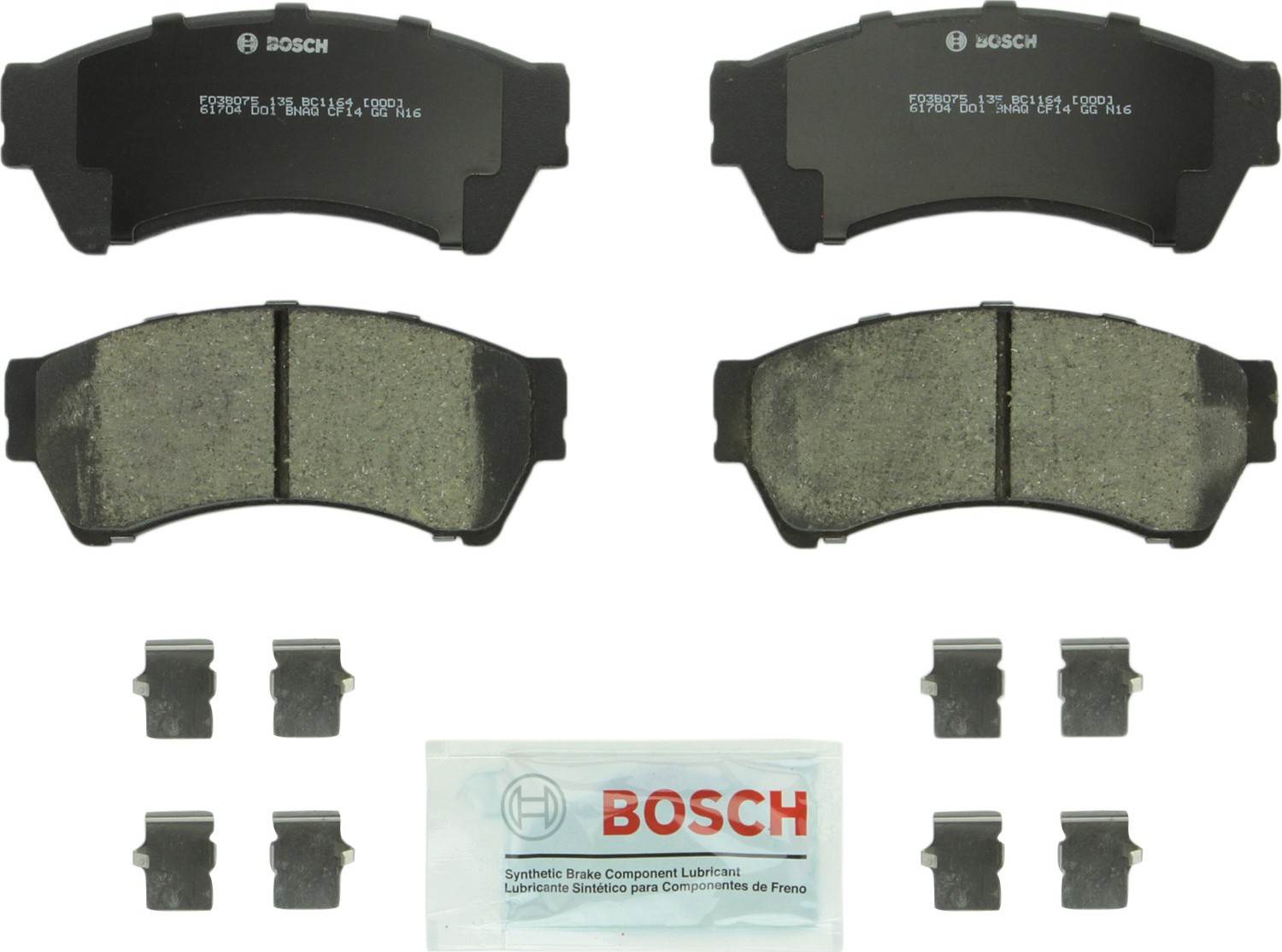 Top View of Front Disc Brake Pad Set BOSCH BC1164