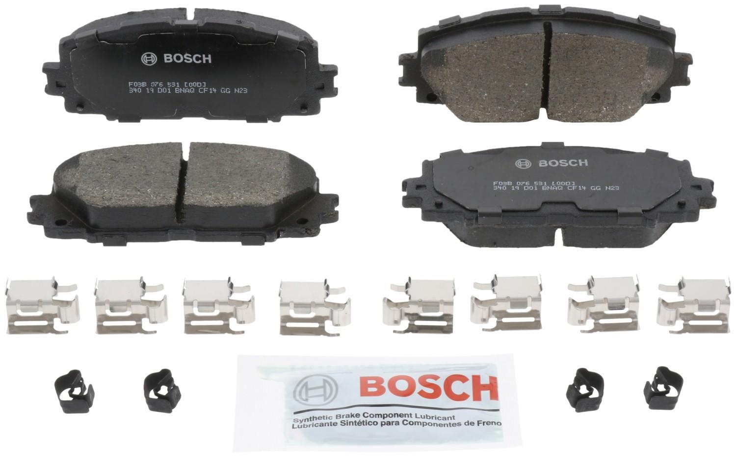 Front View of Front Disc Brake Pad Set BOSCH BC1184