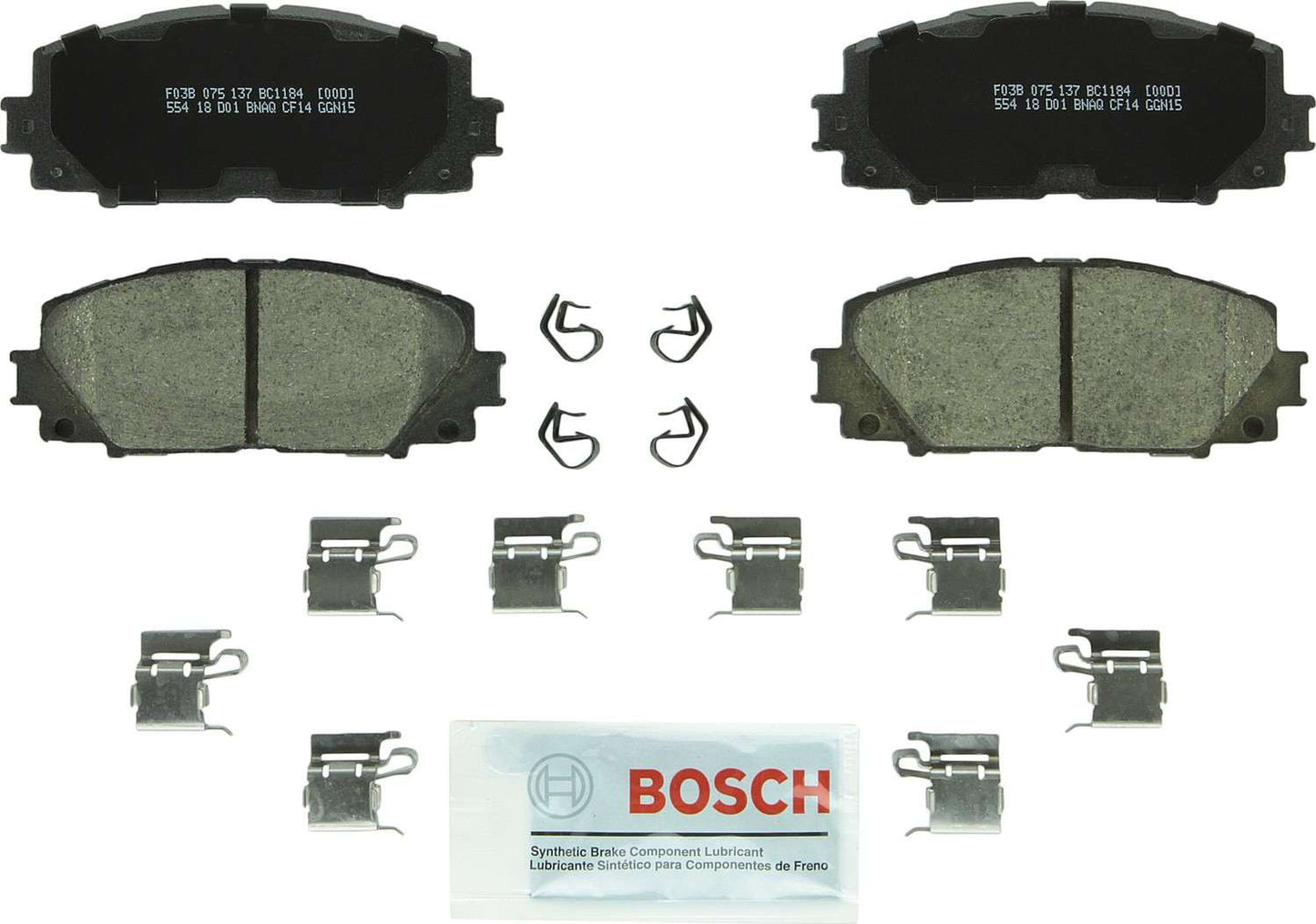 Top View of Front Disc Brake Pad Set BOSCH BC1184