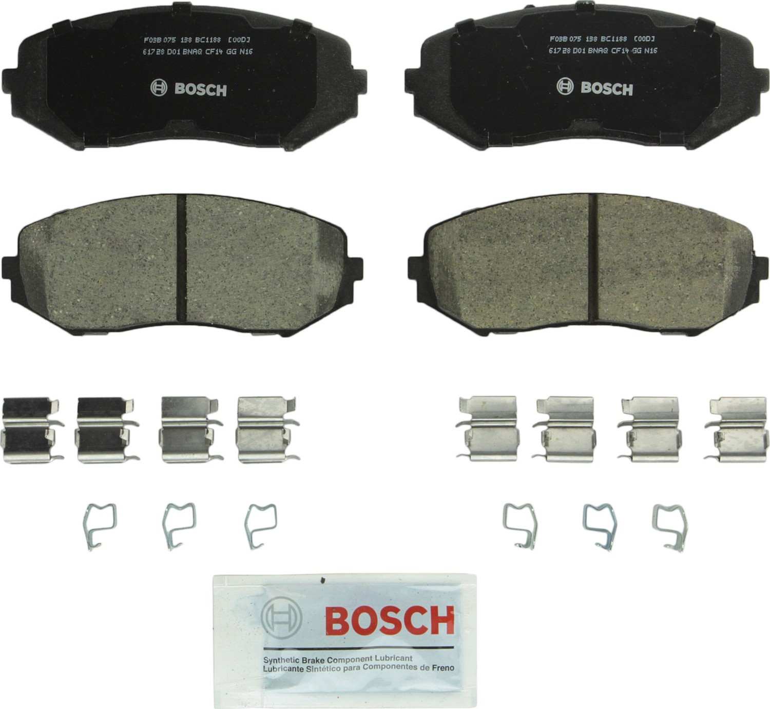 Top View of Front Disc Brake Pad Set BOSCH BC1188