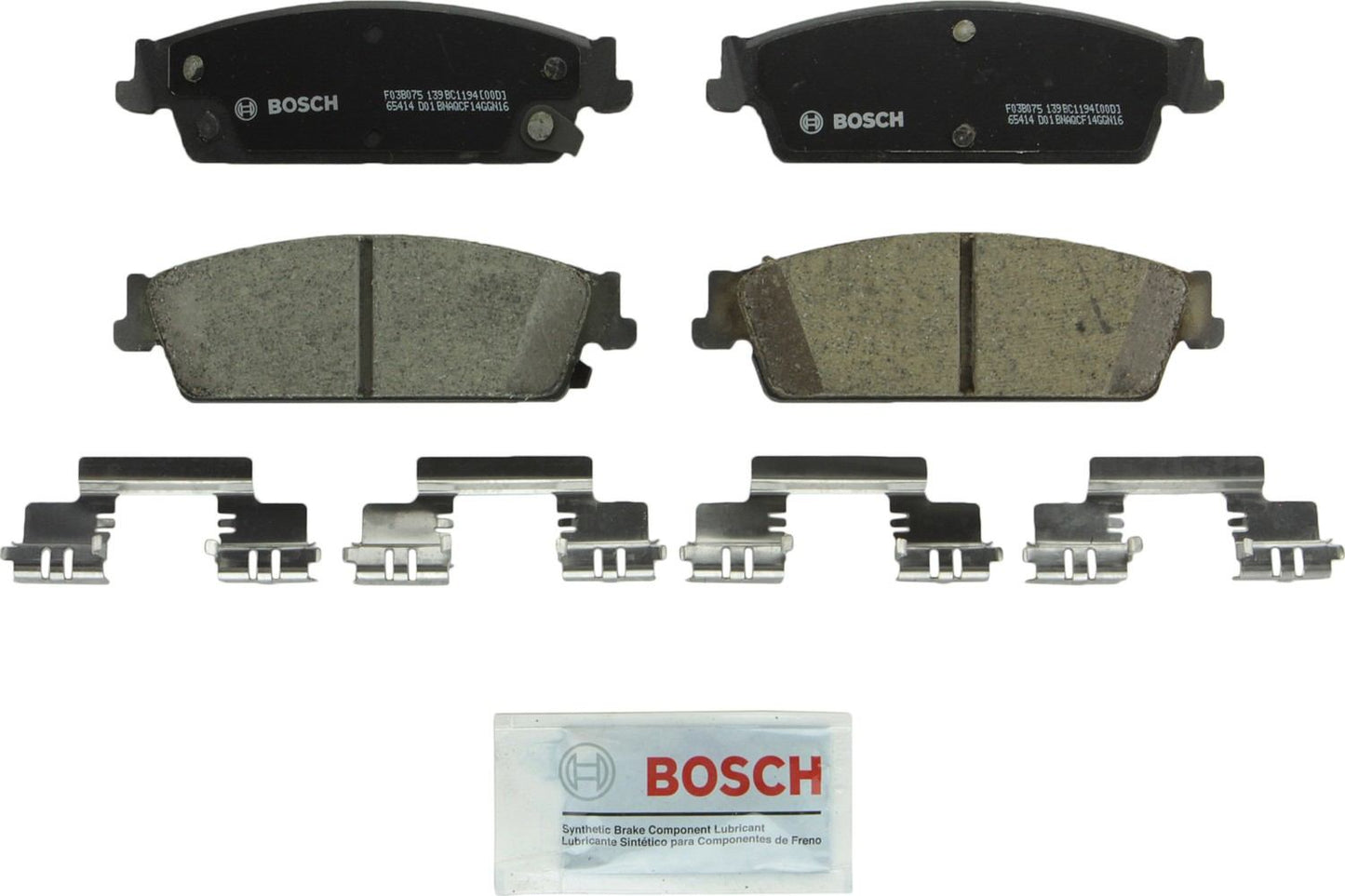 Front View of Rear Disc Brake Pad Set BOSCH BC1194