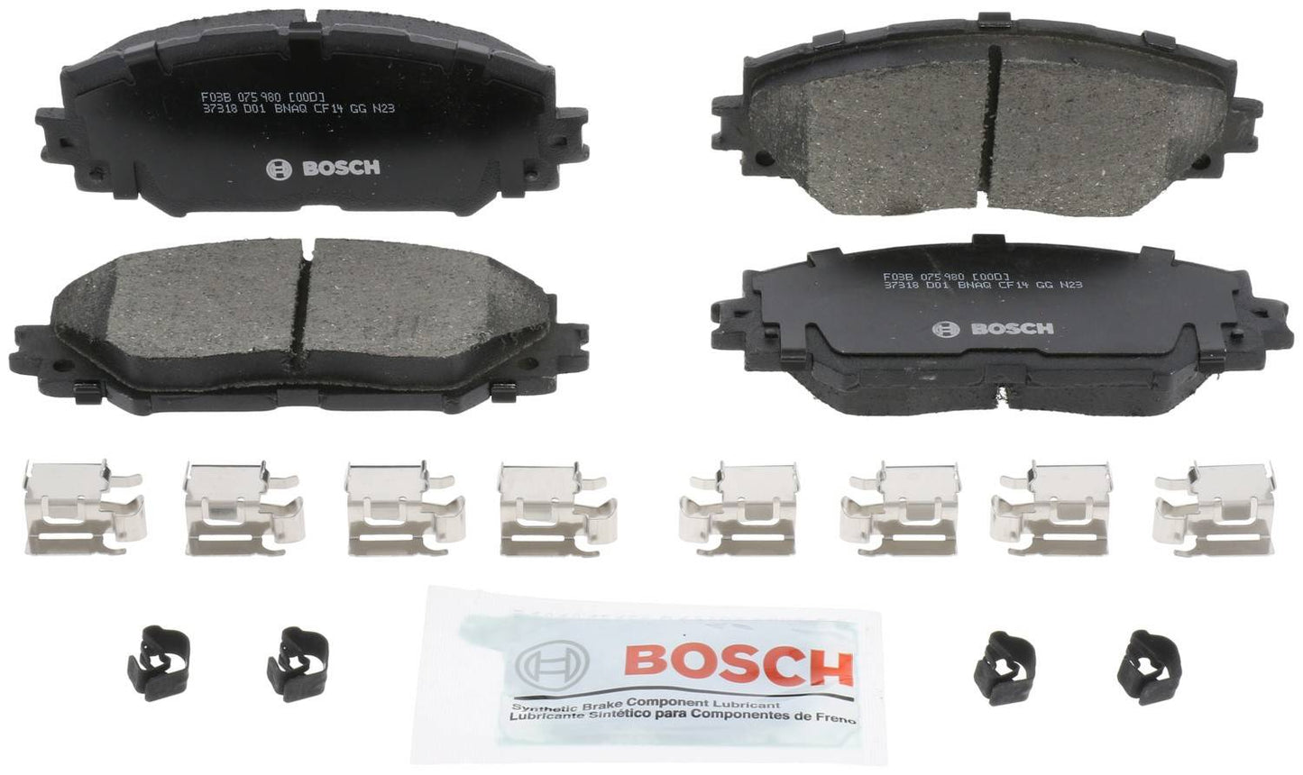 Front View of Front Disc Brake Pad Set BOSCH BC1210