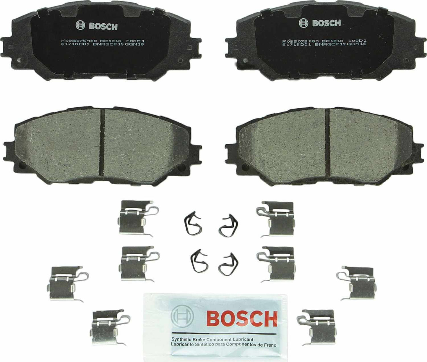 Top View of Front Disc Brake Pad Set BOSCH BC1210