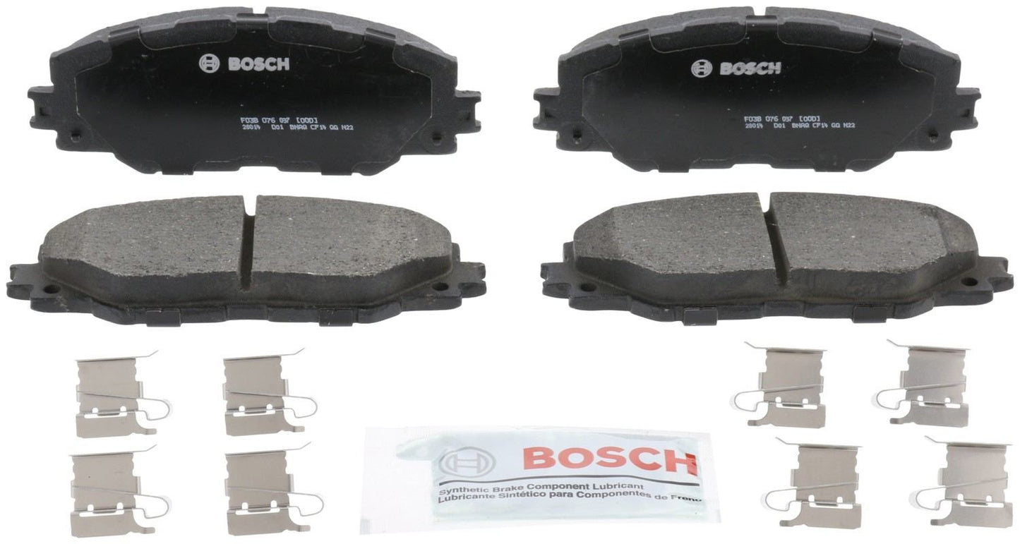 Front View of Front Disc Brake Pad Set BOSCH BC1211