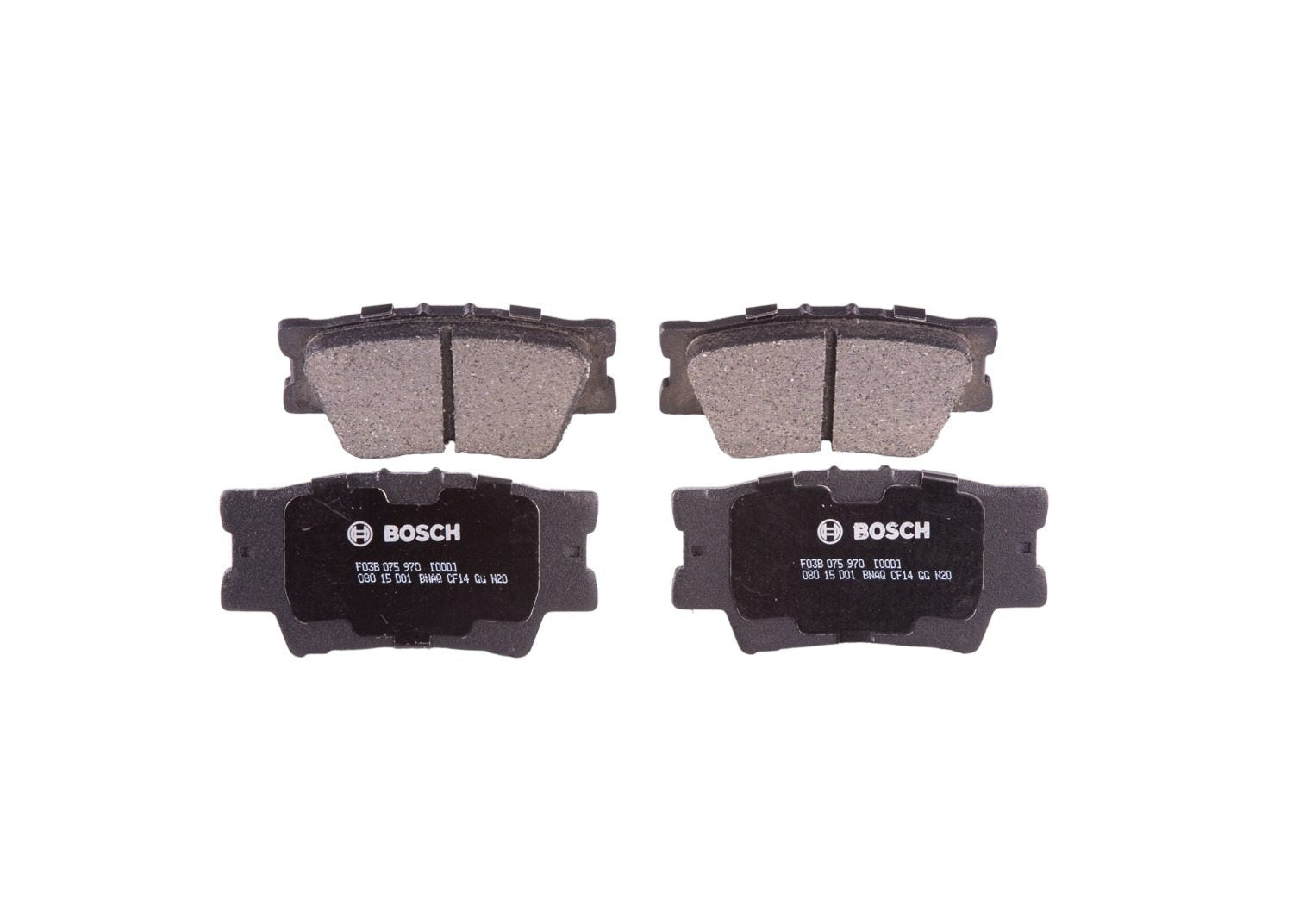 Front View of Rear Disc Brake Pad Set BOSCH BC1212