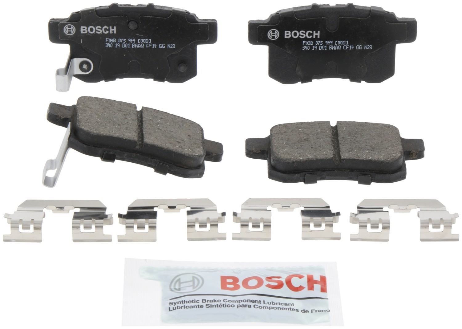 Front View of Rear Disc Brake Pad Set BOSCH BC1336