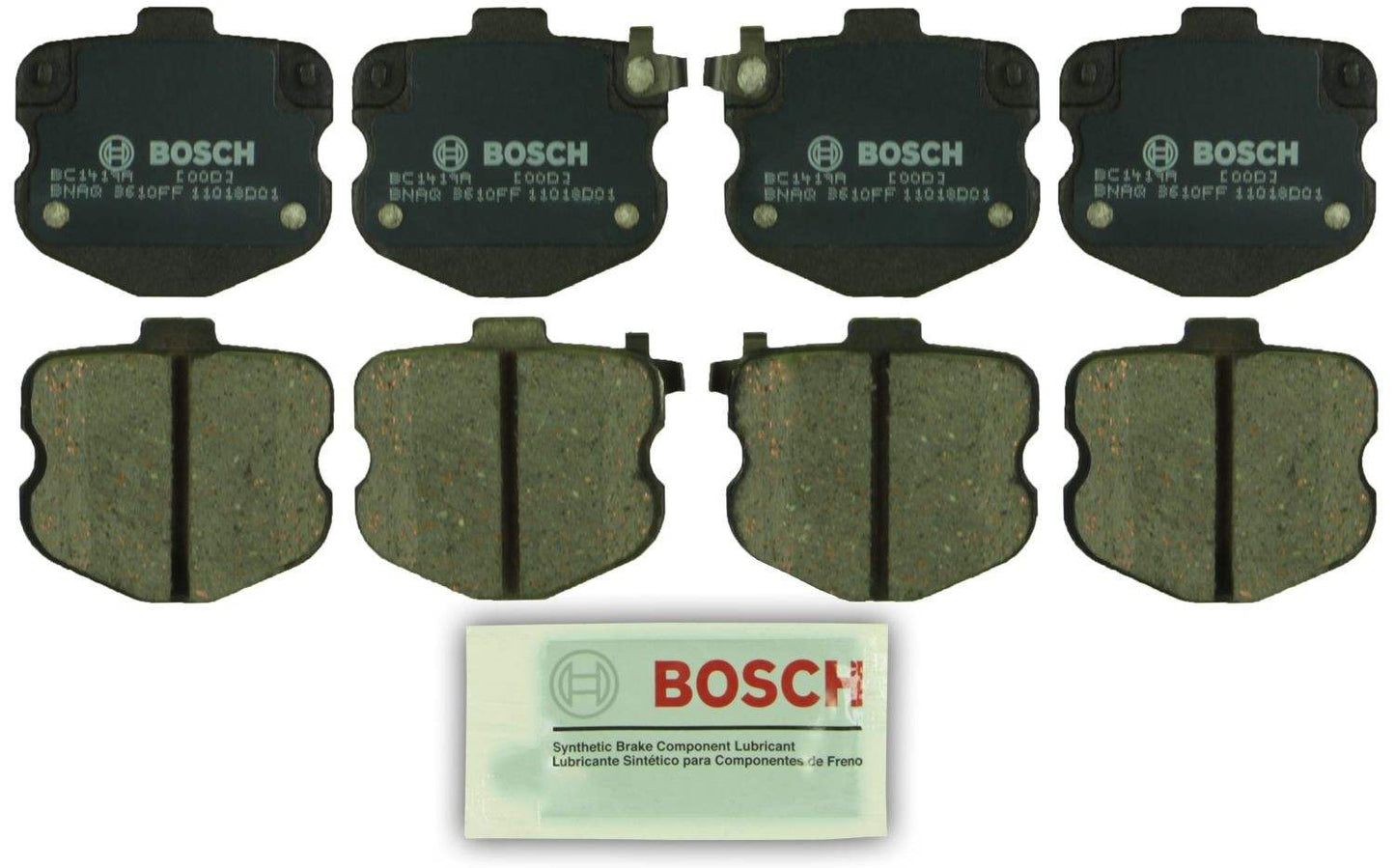 Front View of Rear Disc Brake Pad Set BOSCH BC1419A