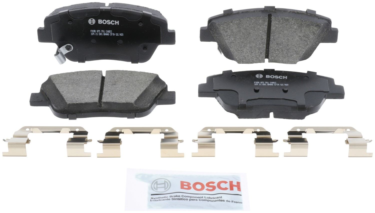 Front View of Front Disc Brake Pad Set BOSCH BC1444