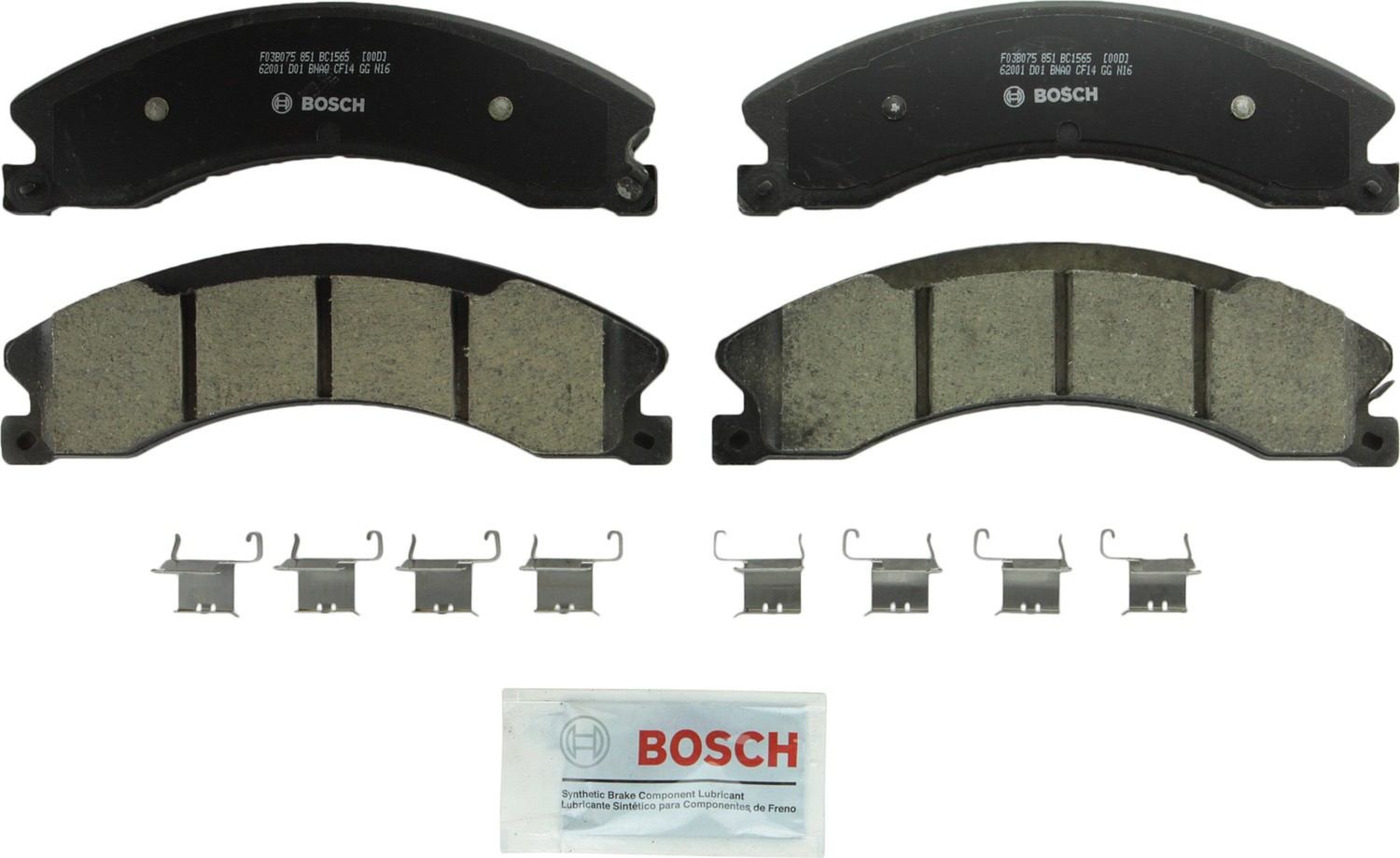 Top View of Front Disc Brake Pad Set BOSCH BC1565