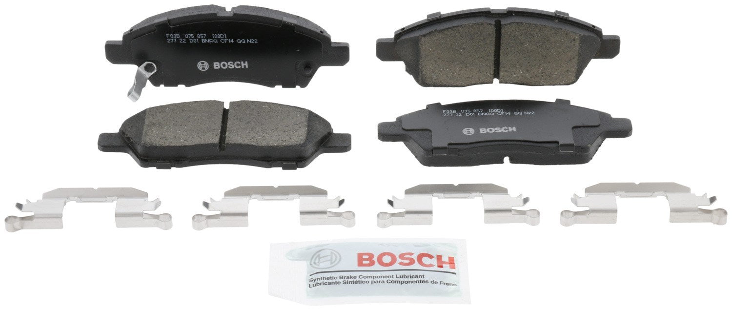 Front View of Front Disc Brake Pad Set BOSCH BC1592