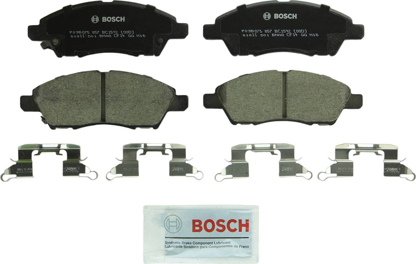 Top View of Front Disc Brake Pad Set BOSCH BC1592