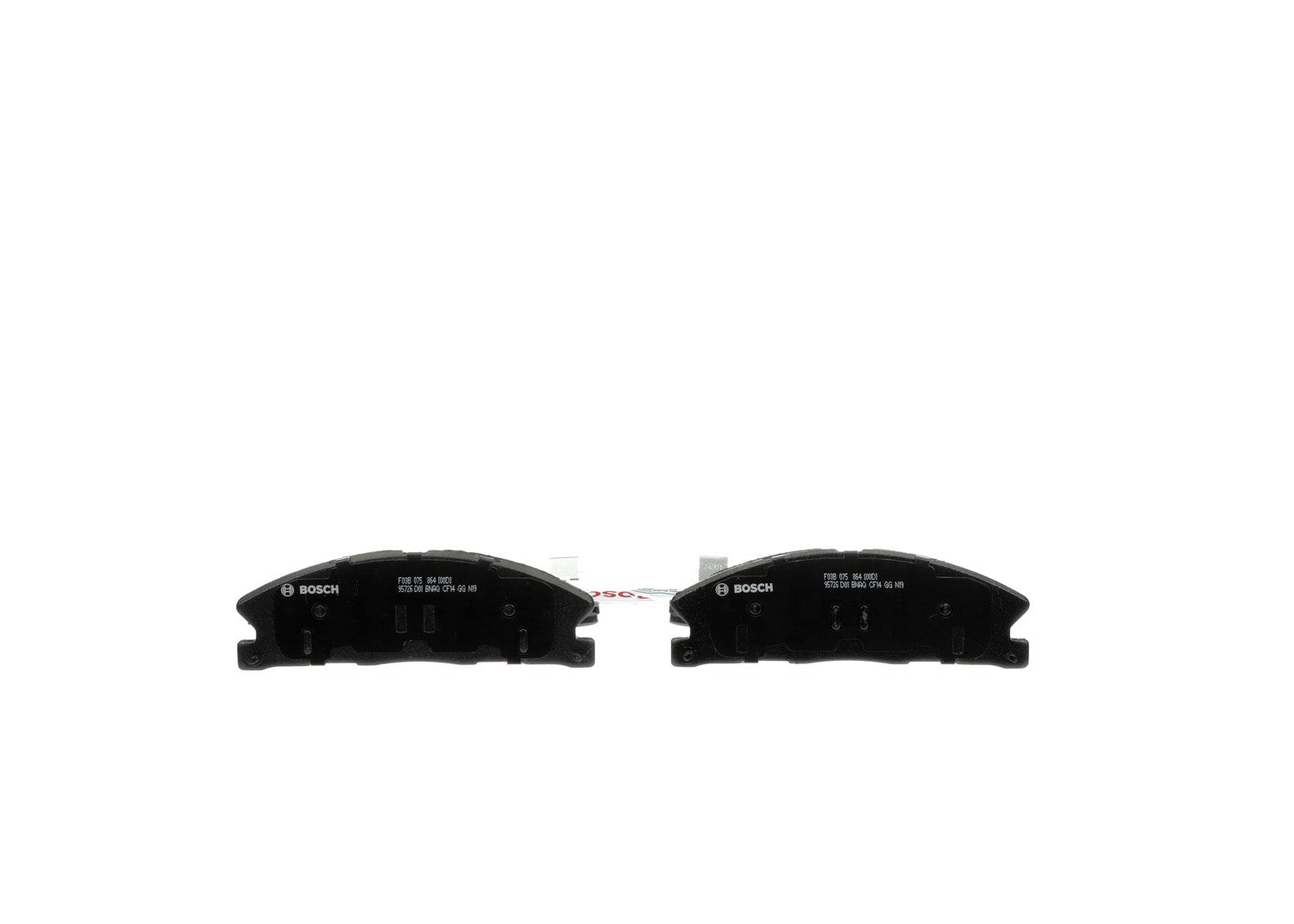 Front View of Front Disc Brake Pad Set BOSCH BC1611