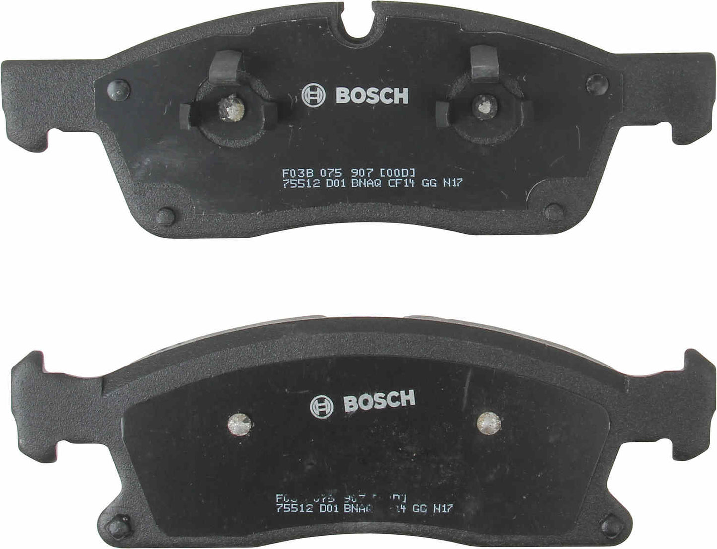 Back View of Front Disc Brake Pad Set BOSCH BC1629