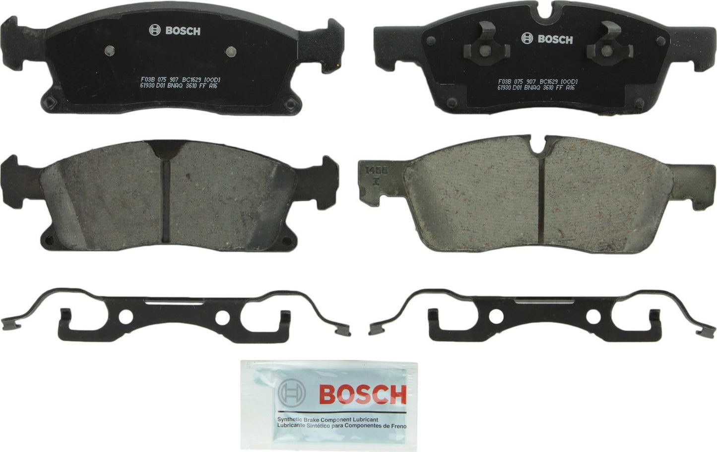 Front View of Front Disc Brake Pad Set BOSCH BC1629