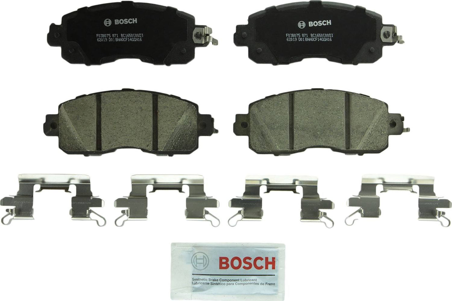 Top View of Front Disc Brake Pad Set BOSCH BC1650