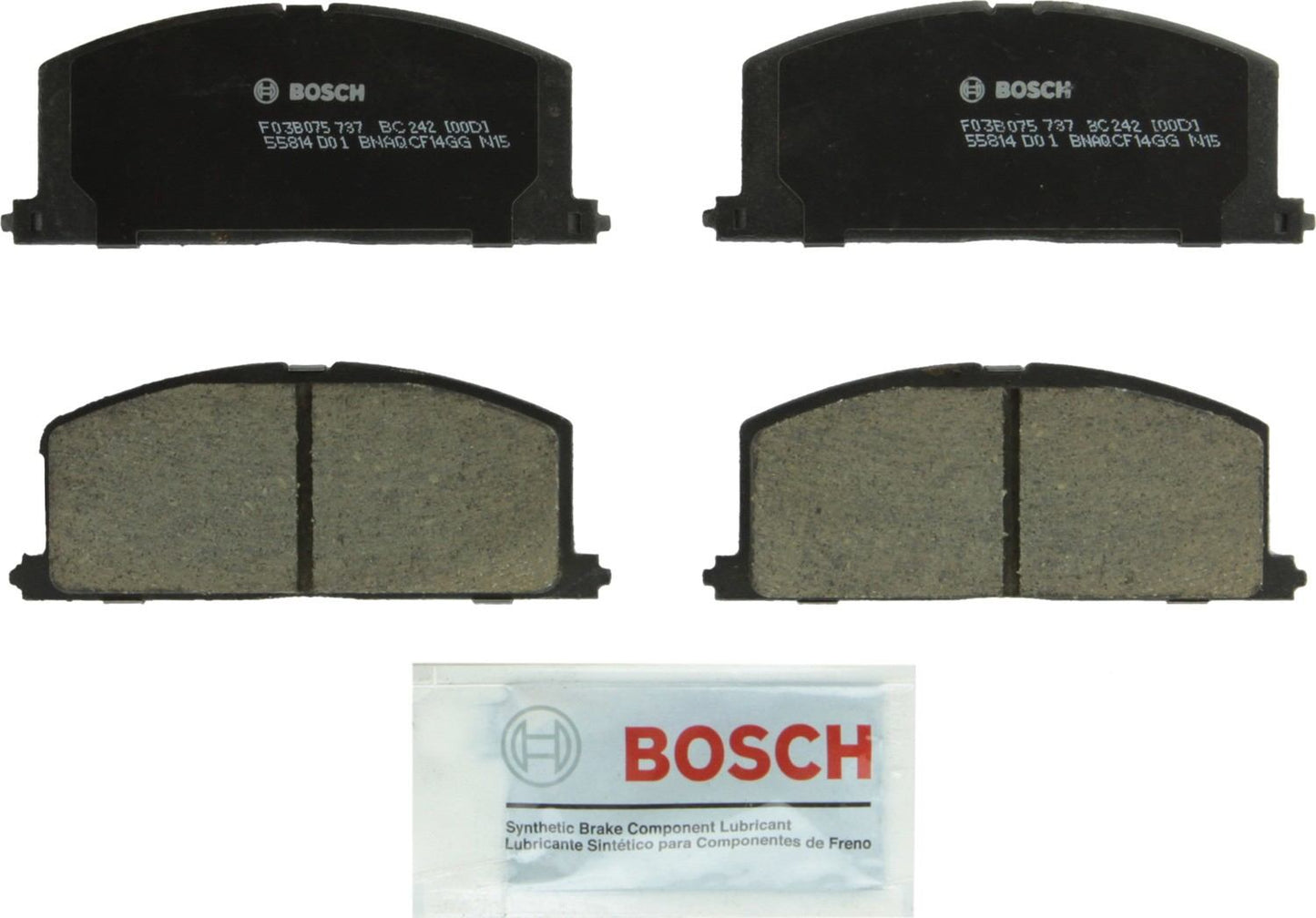 Top View of Front Disc Brake Pad Set BOSCH BC242