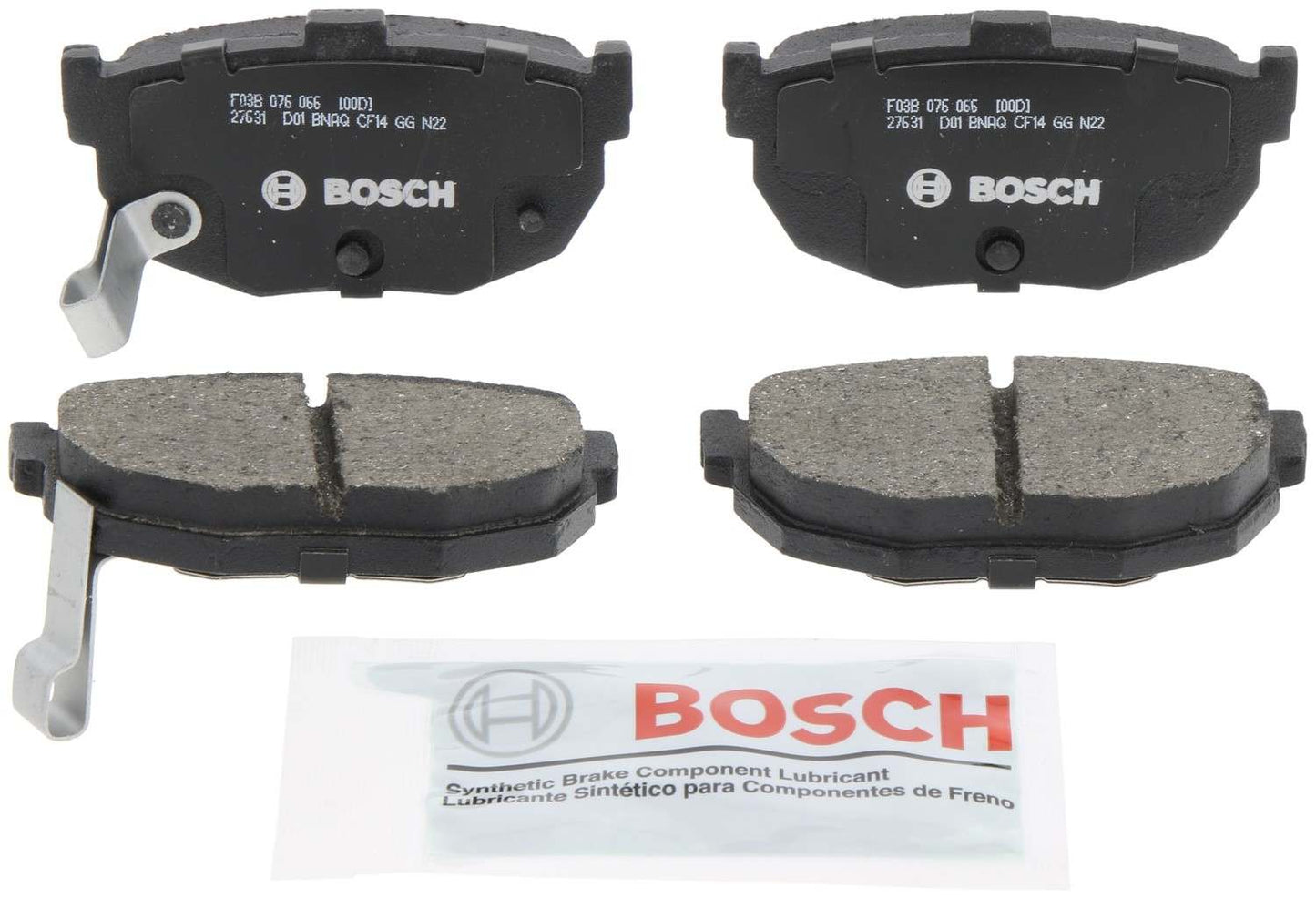 Front View of Rear Disc Brake Pad Set BOSCH BC464