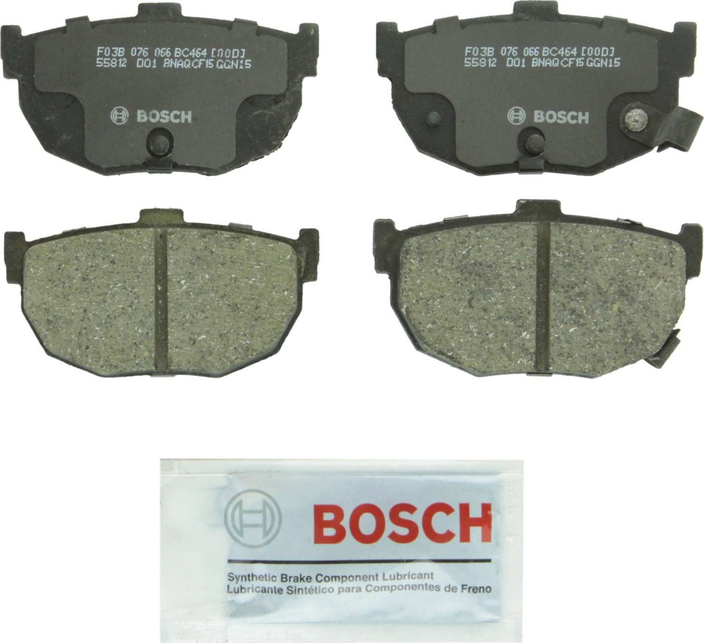 Top View of Rear Disc Brake Pad Set BOSCH BC464