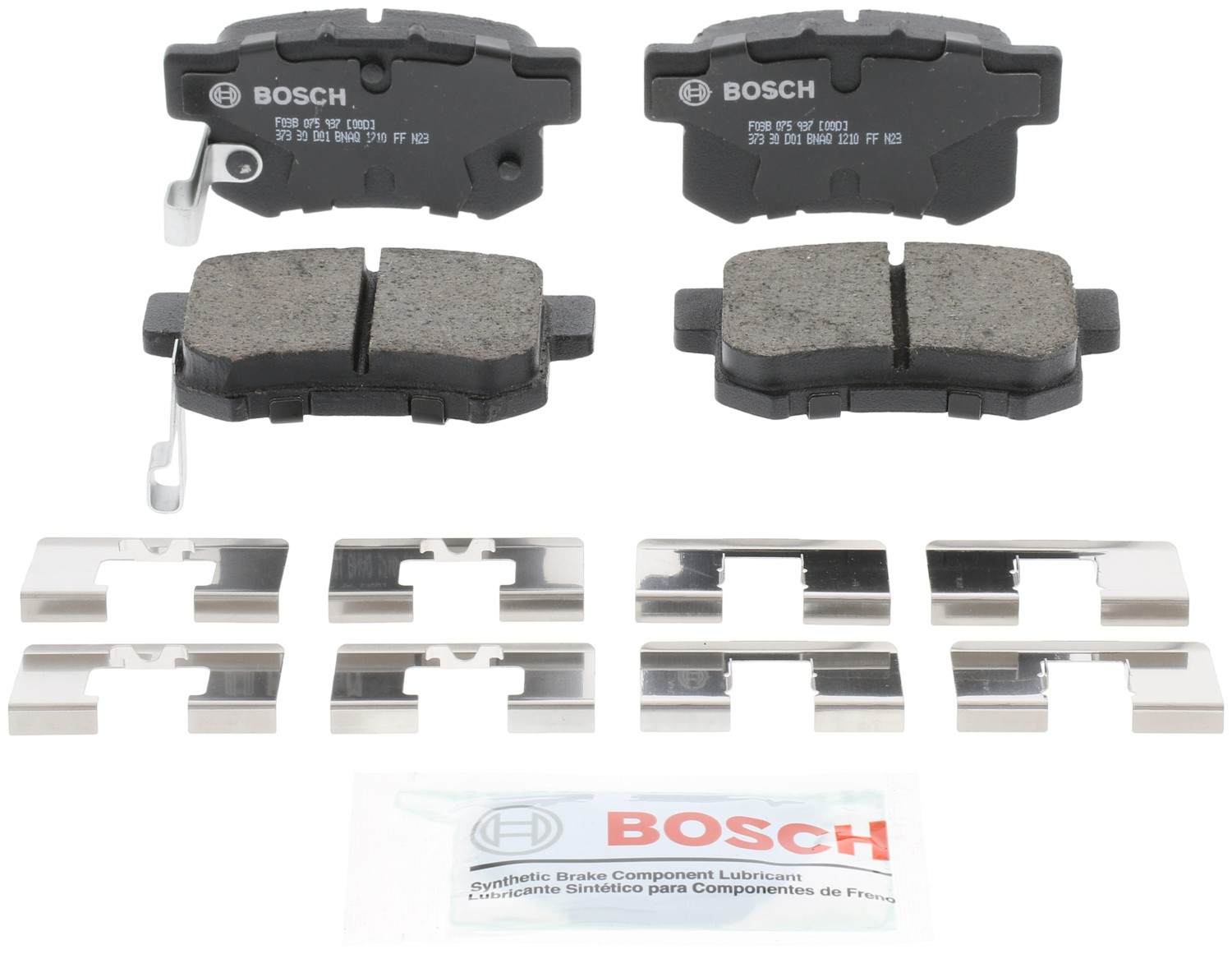 Front View of Rear Disc Brake Pad Set BOSCH BC537